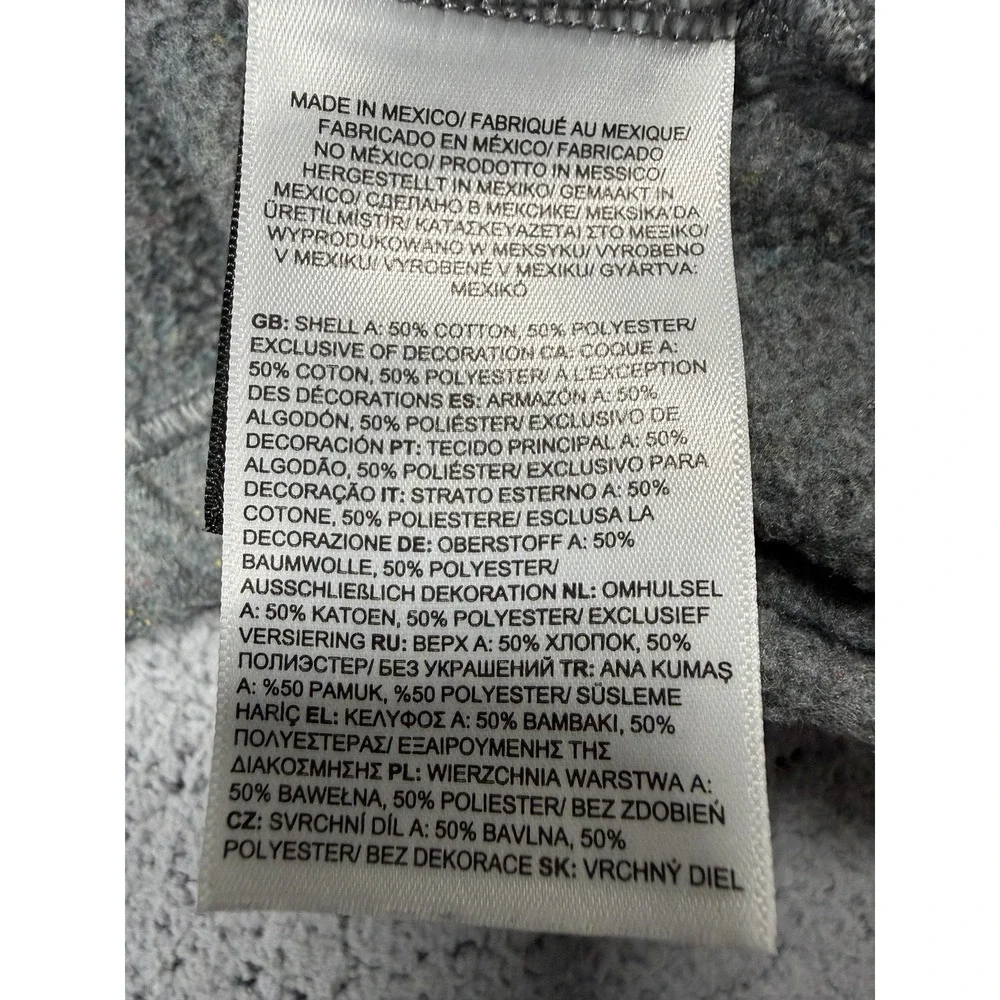 The North Face Sweatshirt Mens XL Gray Fleece 1/4 Zip Pullover Speckle Logo